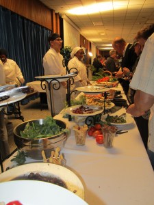 A food station at an event