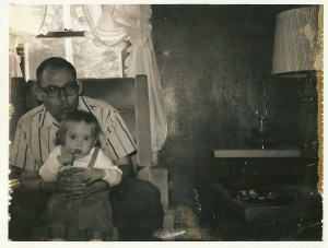 Young father and baby