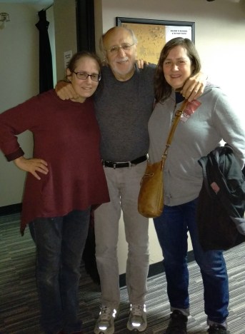 Your correspondent (left) with Peter Yarrow and my sister.